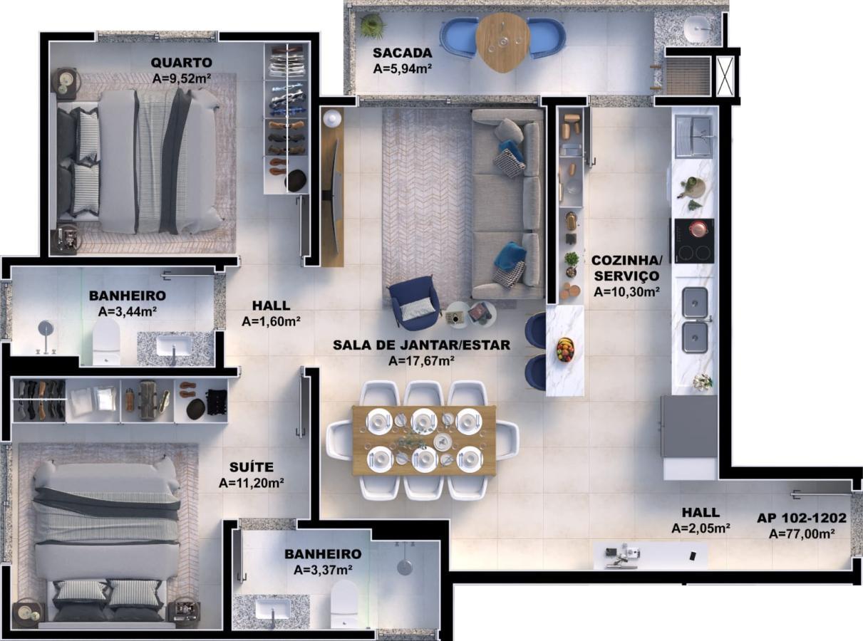 Apartamento, 2 quartos, 87 m² - Foto 12