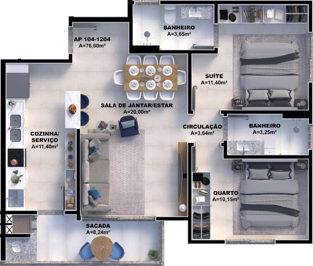 Apartamento, 2 quartos, 87 m² - Foto 14
