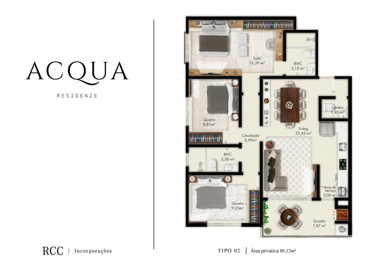 Apartamento, 3 quartos, 88 m² - Foto 9