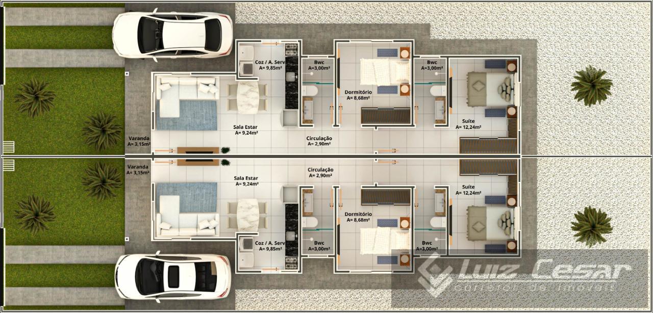 Casa, 2 quartos, 59 m² - Foto 2