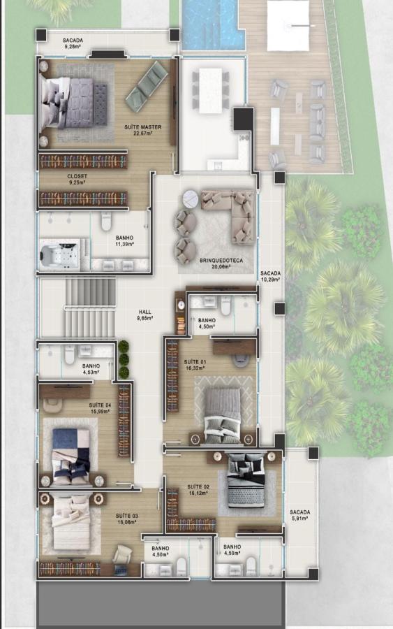 Casa de Condomínio, 5 quartos - Foto 2
