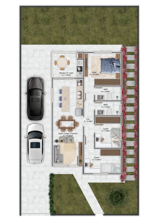 Casa, 3 quartos, 100 m² - Foto 9