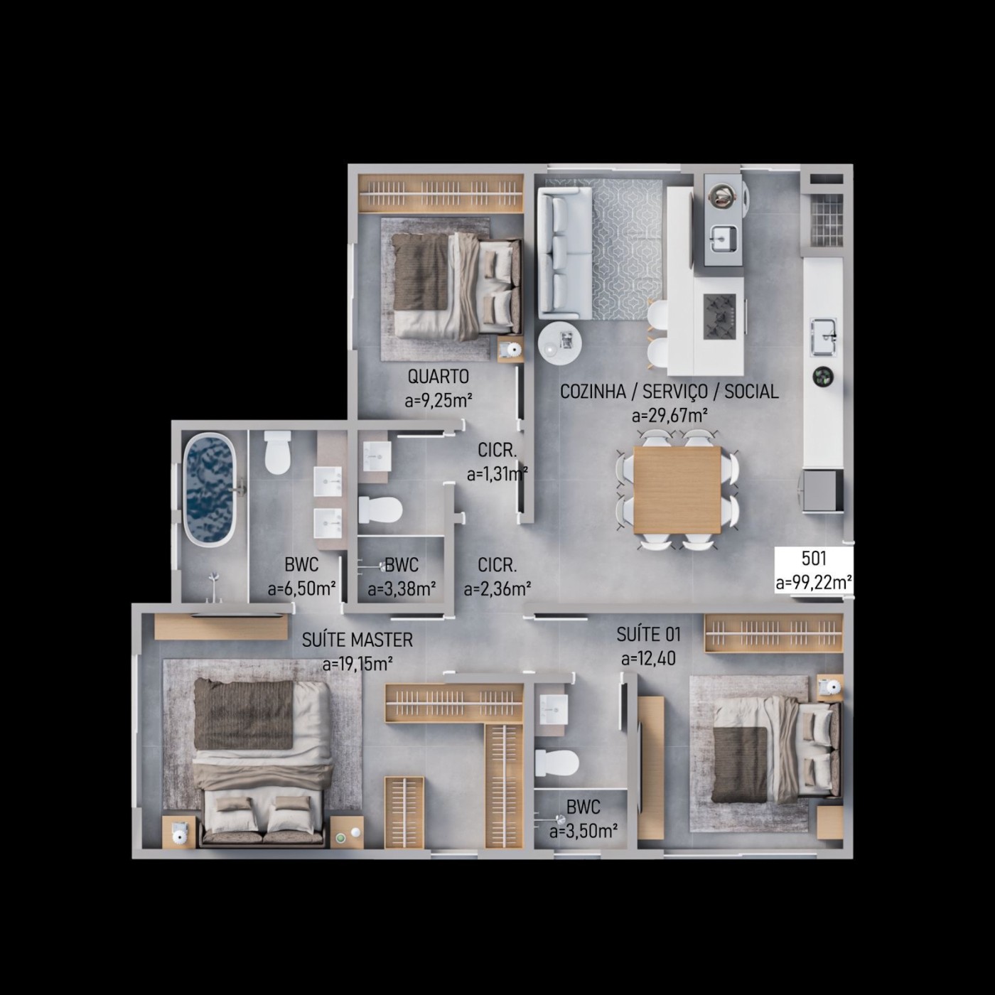 Apartamento, 3 quartos, 99 m² - Foto 8