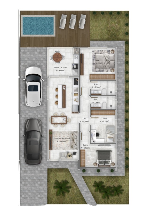 Casa, 3 quartos, 108 m² - Foto 9
