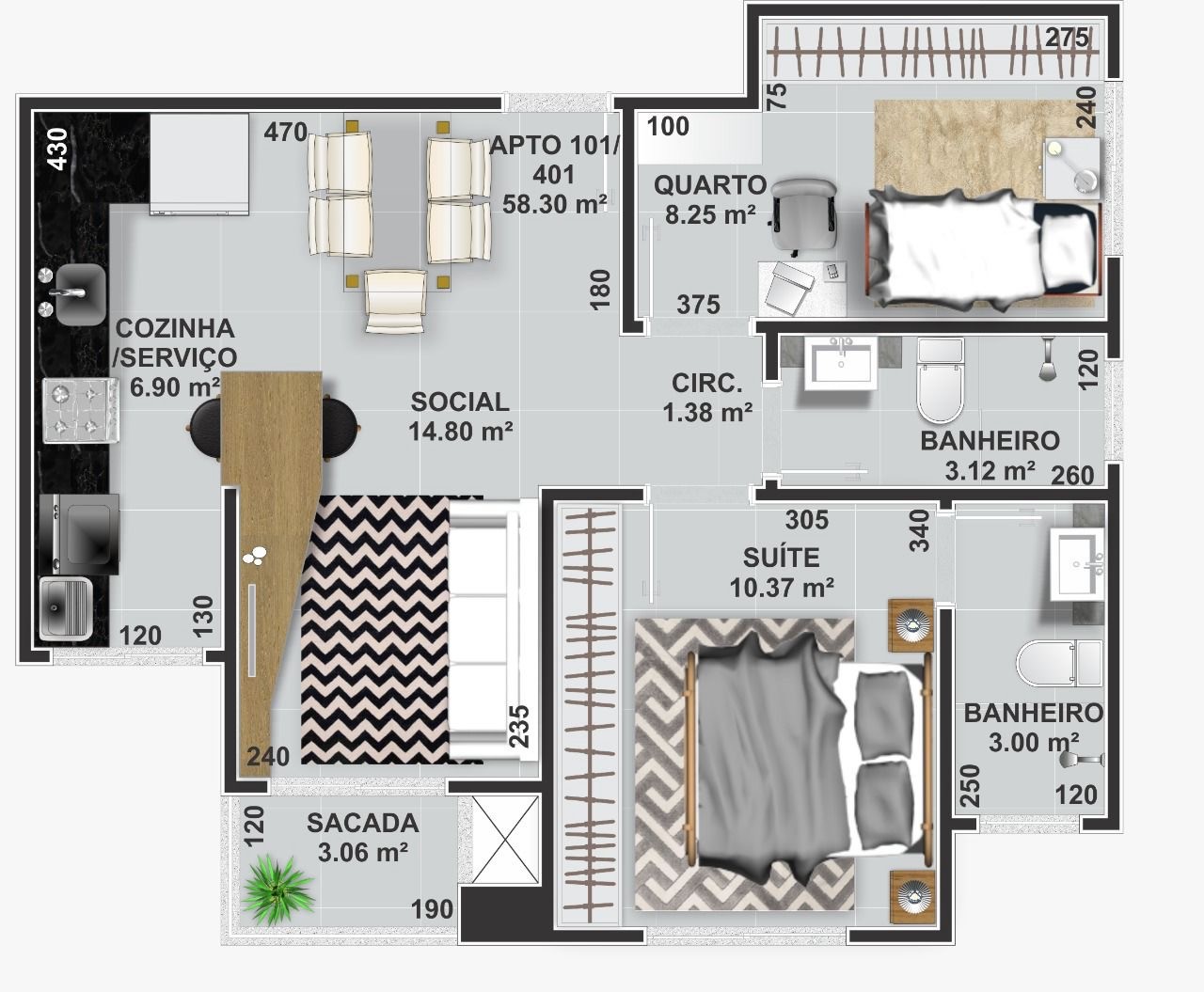 Apartamento, 2 quartos, 57 m² - Foto 14