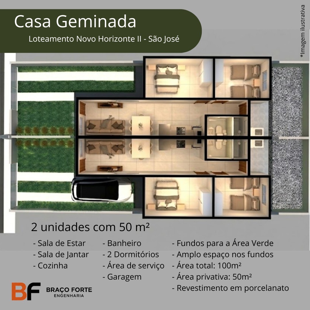 Casa, 2 quartos, 50 m² - Foto 2